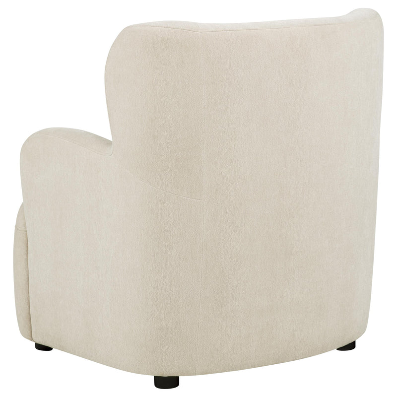 Duvall Contemporary Fabric Deep-Seated High-Back Accent Chair Beige