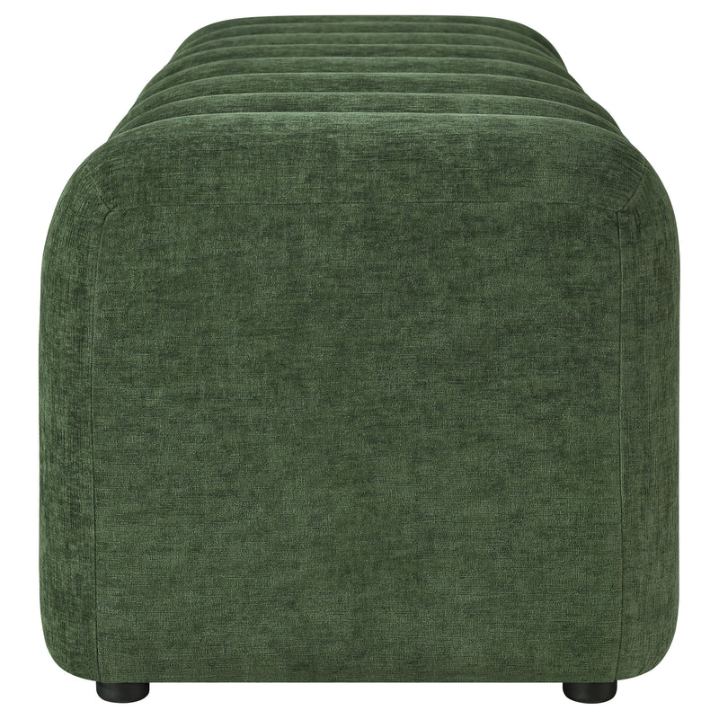Summer Upholstered Channel Accent Bench Green
