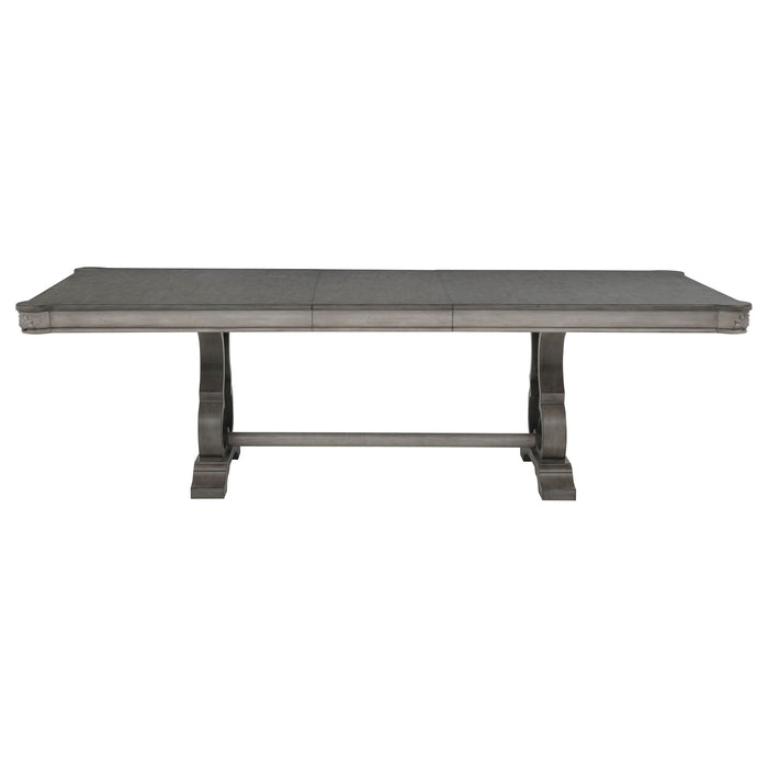 Cresswell 7-piece 104-inch Extension Dining Set Weathered Taupe