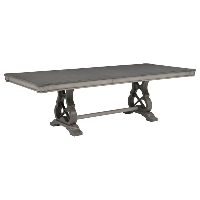 Cresswell 7-piece 104-inch Extension Dining Set Weathered Taupe