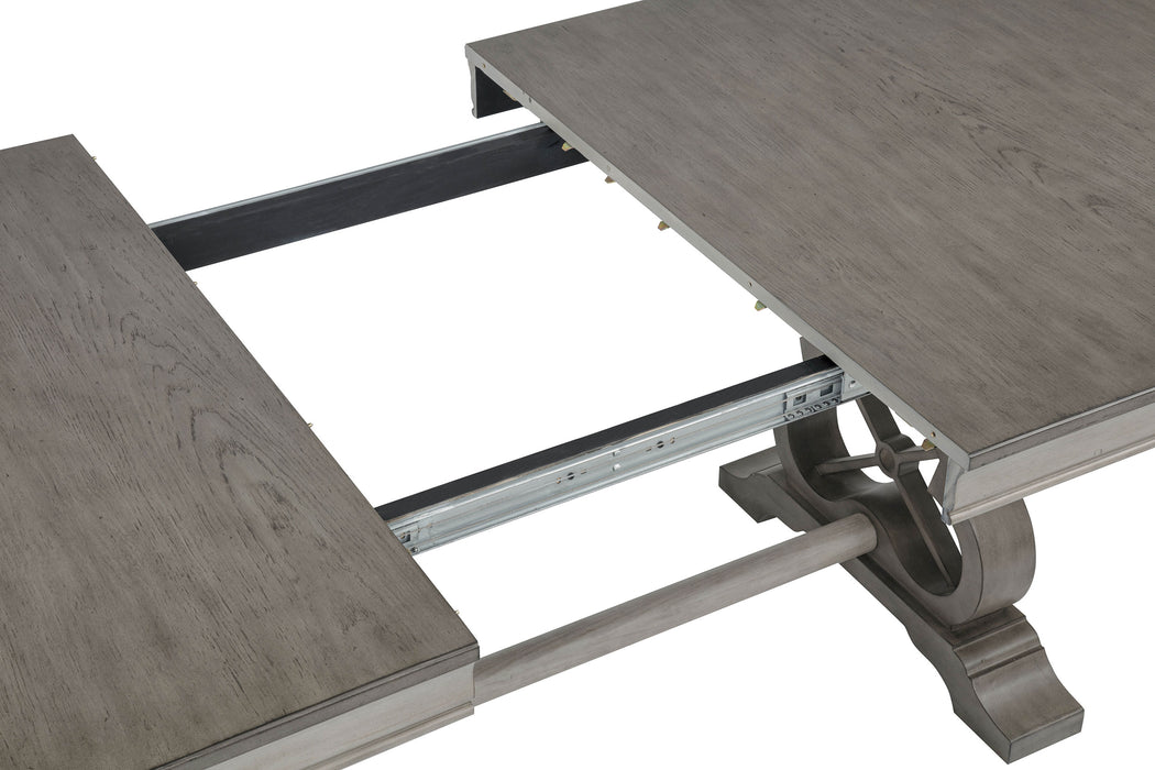 Cresswell 7-piece 104-inch Extension Dining Set Weathered Taupe