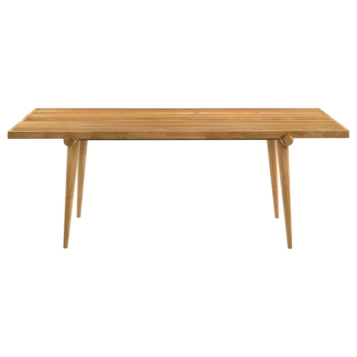 Fabra 7-piece 79-inch Rectangular Dining Set Honey Wheat