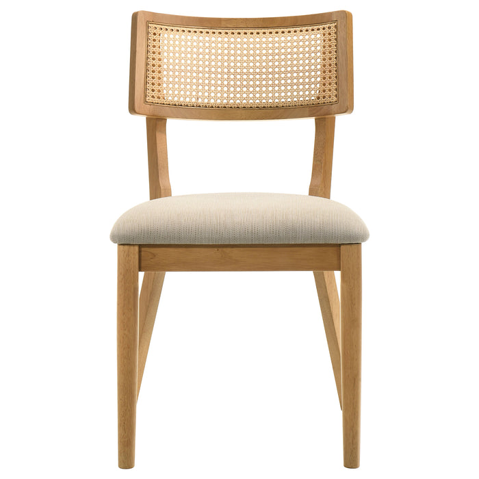 Fabra 7-piece 79-inch Rectangular Dining Set Honey Wheat