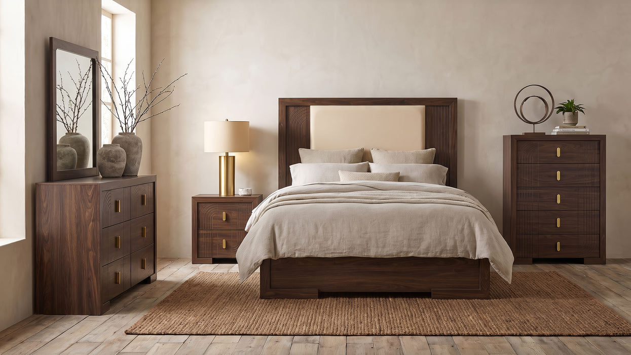 Etienne 5-piece Full Bedroom Set Walnut