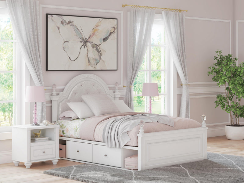 Kozlani Full Upholstered Panel Storage Bed