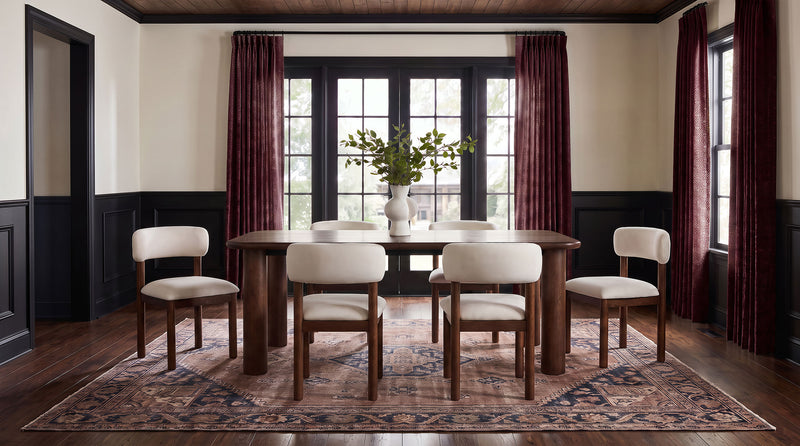 Faulkner 7-piece 84-inch Extension Dining Set Cream