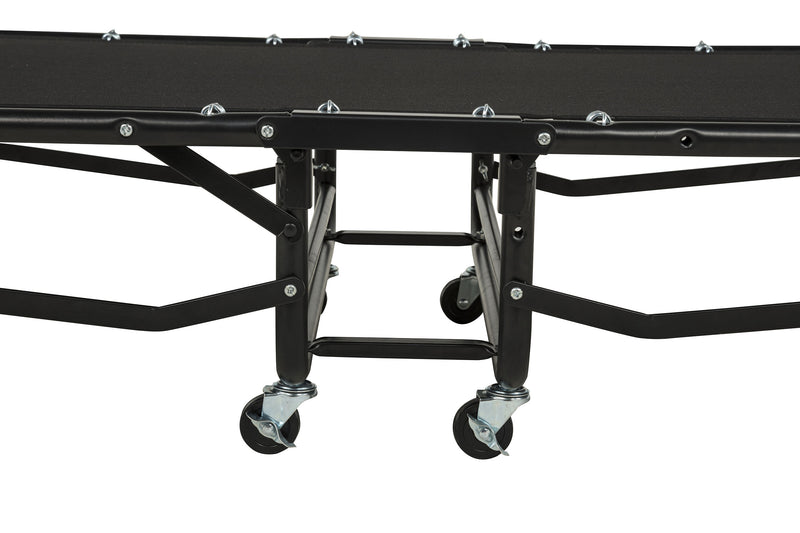 Massey Twin Folding Bed Frame with Memory Foam Mattress Black