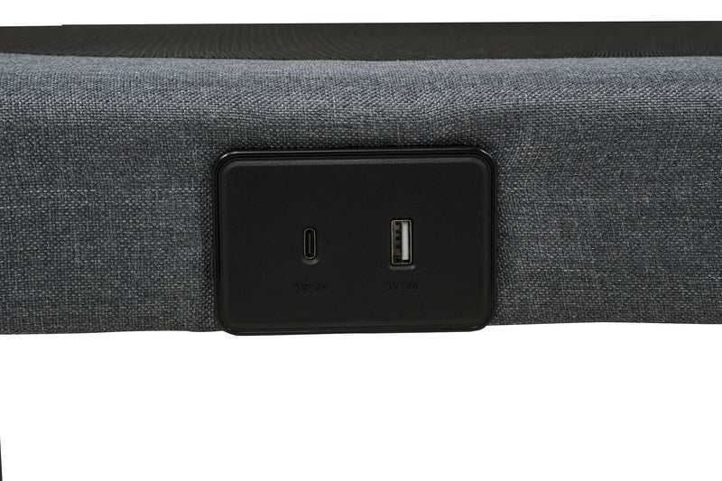 Weston Full Dual-Motor Massage Adjustable Bed Base in Black and Grey