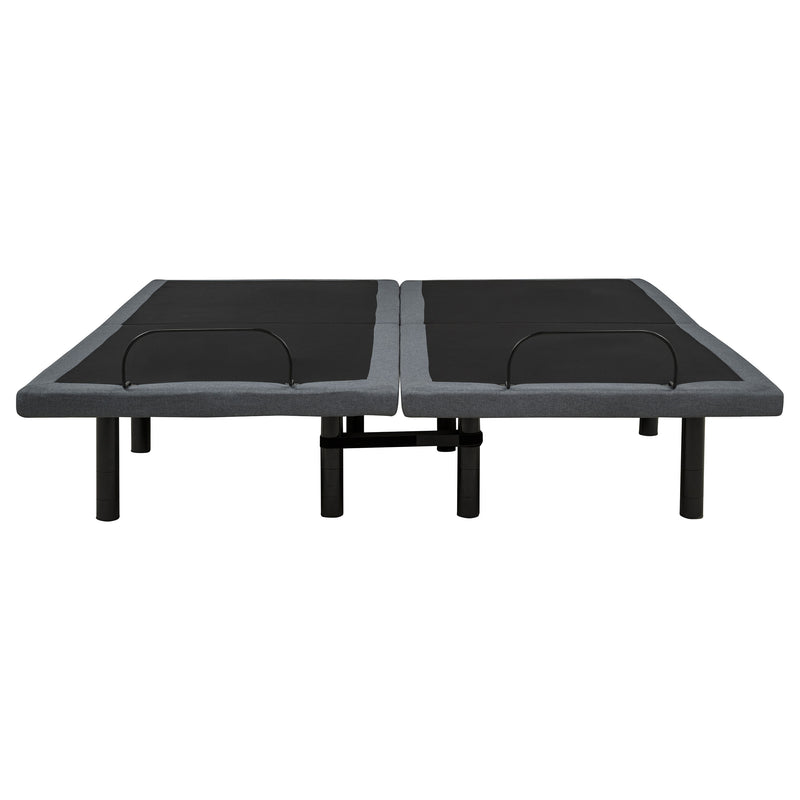 Weston Split Eastern King Massage Adjustable Bed Base in Black and Grey