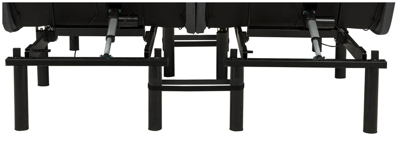 Weston Split Eastern King Massage Adjustable Bed Base in Black and Grey
