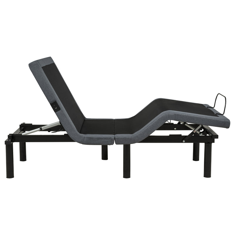 Weston Twin XL Dual-Motor Massage Adjustable Bed Base in Black and Grey