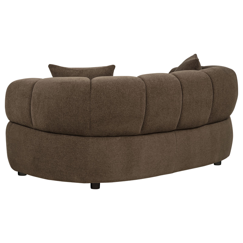 Casarin Fabric 2-Piece Channel-Back Sofa Set Brown