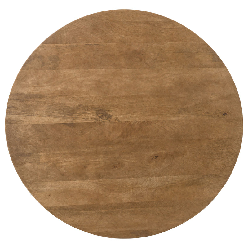 Coffey Round Mango Wood Coffee Table Light Brown