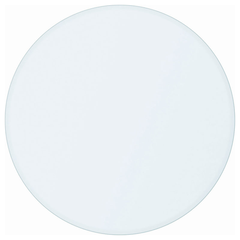 Naser 48-inch Round Glass Top Dining Table Light Oak