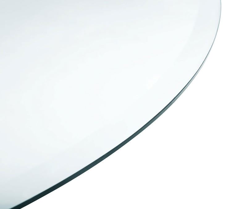 Naser 48-inch Round Glass Top Dining Table Light Oak