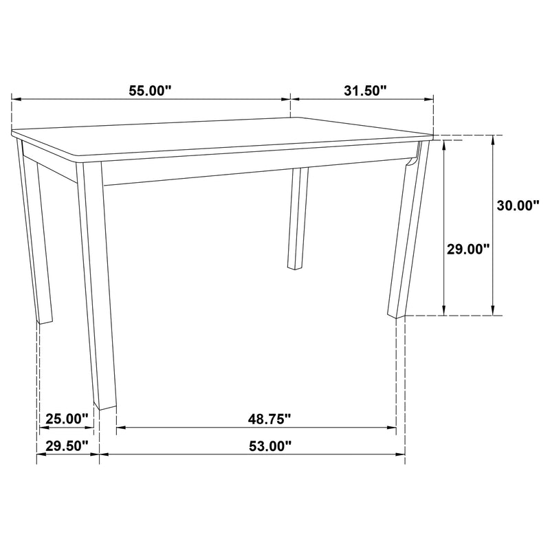 Merrin 55-inch Rectangular Dining Table White and Walnut