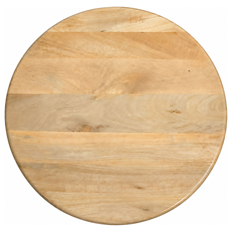 Dale 2-Piece Round Mango Wood Coffee and End Table Set Natural Mango
