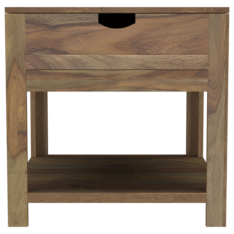 Esther 2-Piece Solid Sheesham Coffee and End Table Set Natural