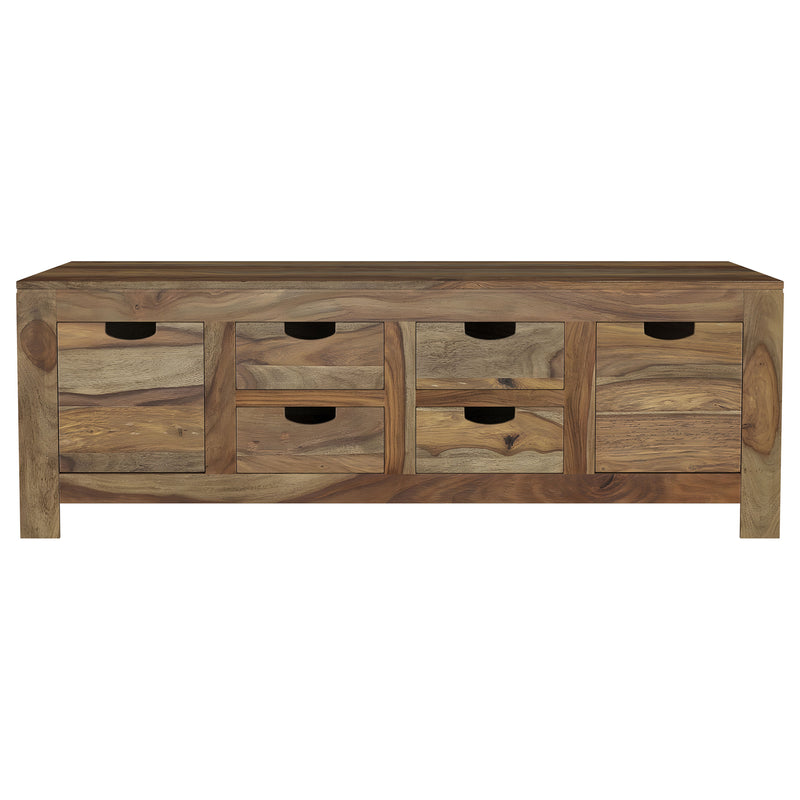 Esther 2-Piece Solid Sheesham Coffee and End Table Set Natural