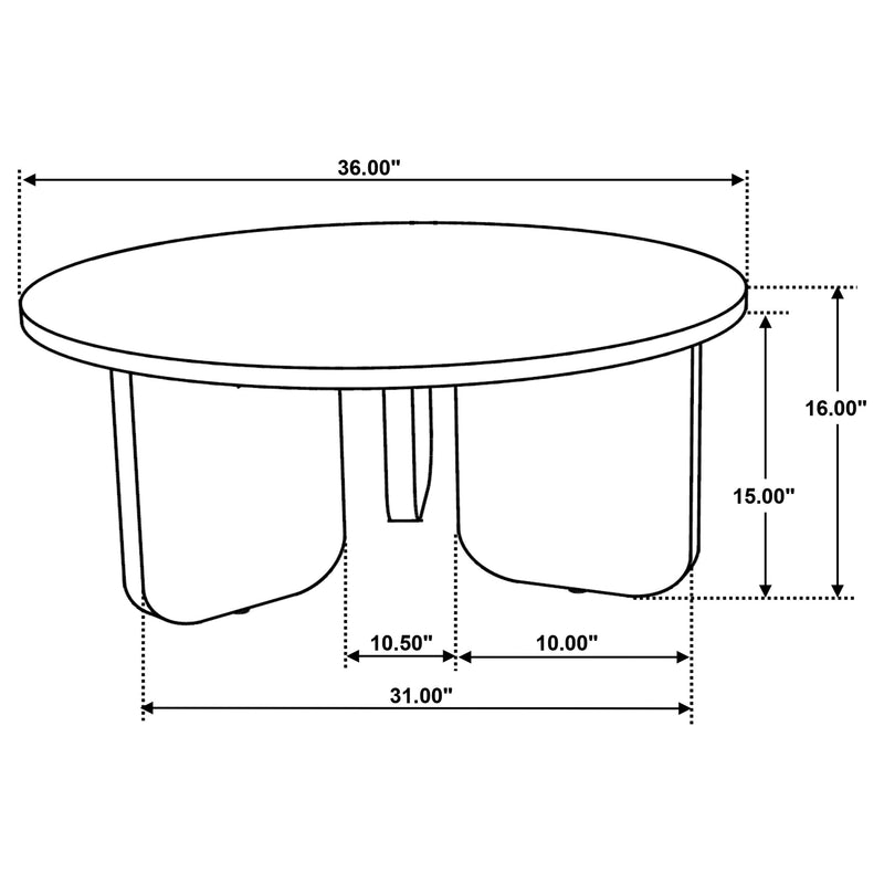 Dale Sculptural Round Solid Mango Wood Coffee Table Honey Mango