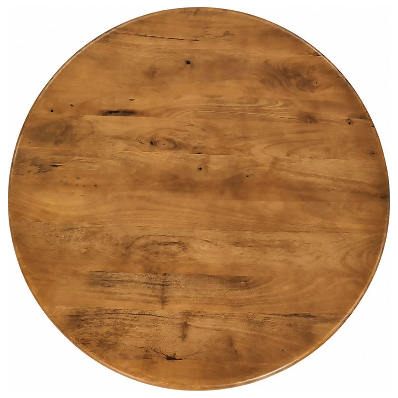 Dale 3-Piece Round Mango Wood Coffee and End Table Set Honey Mango