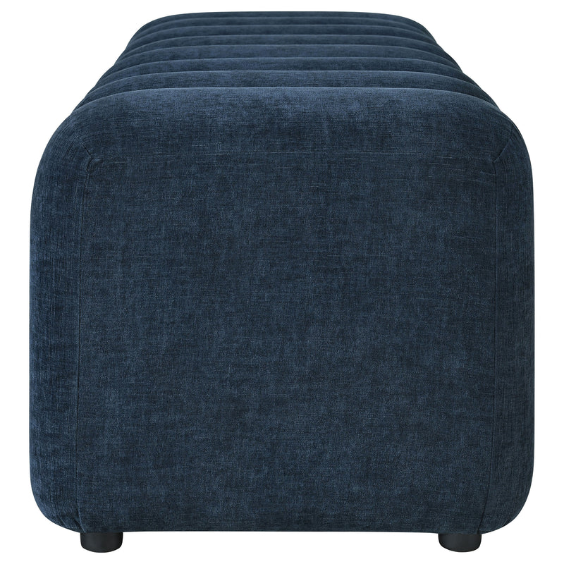 Summer Upholstered Channel Accent Bench Navy