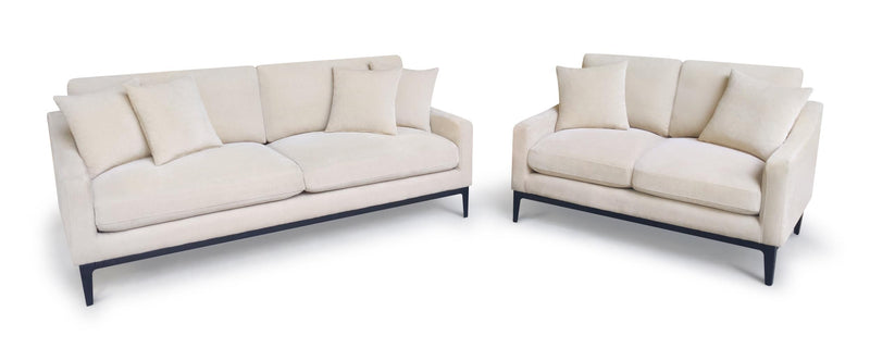 Duarte 2-Piece Sofa and Loveseat Set with Reversible Cushions Latte