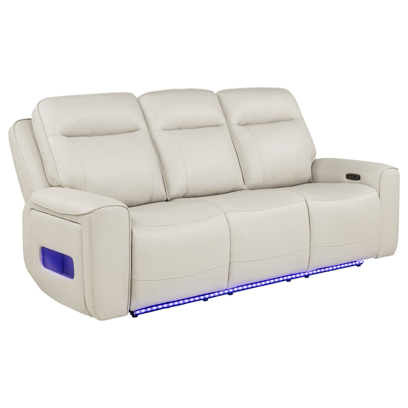 Rojas 3-Piece Dual Power Reclining Sofa Set with Drop-Down Console Greige