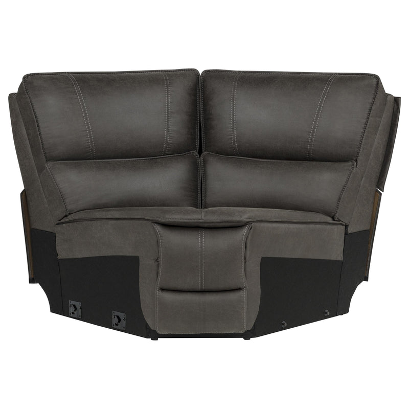 Marcell 7-Piece L-Shaped Power Reclining Sectional with Dual Consoles Grey