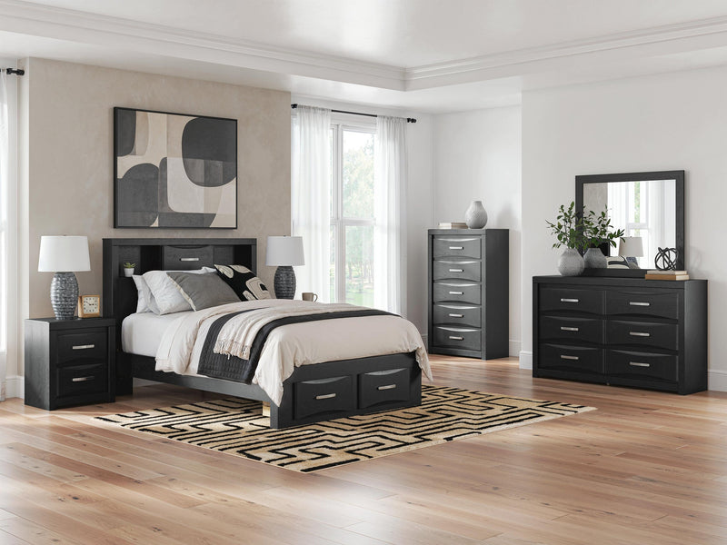 Stabotta Full Bookcase Storage Bed
