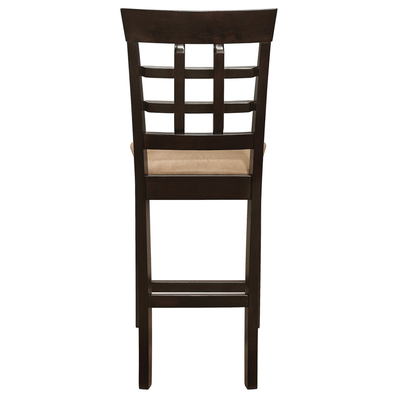 Gabriel Lattice-Back Upholstered Counter Chair Cappuccino (Set of 2)