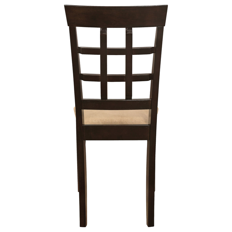 Gabriel Lattice-Back Upholstered Dining Side Chair Cappuccino (Set of 2)