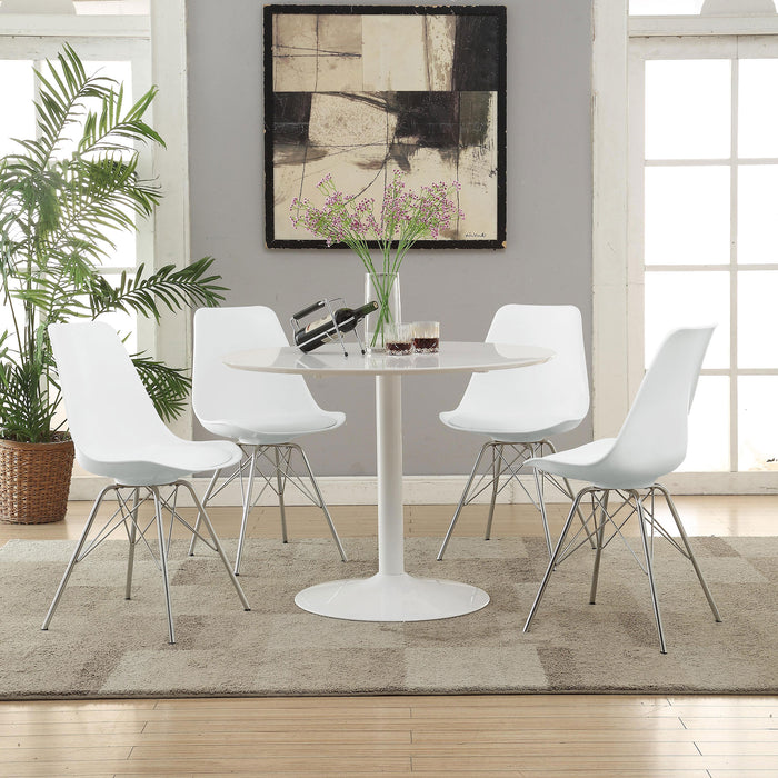 Juniper Polypropylene Dining Side Chair White (Set of 2)