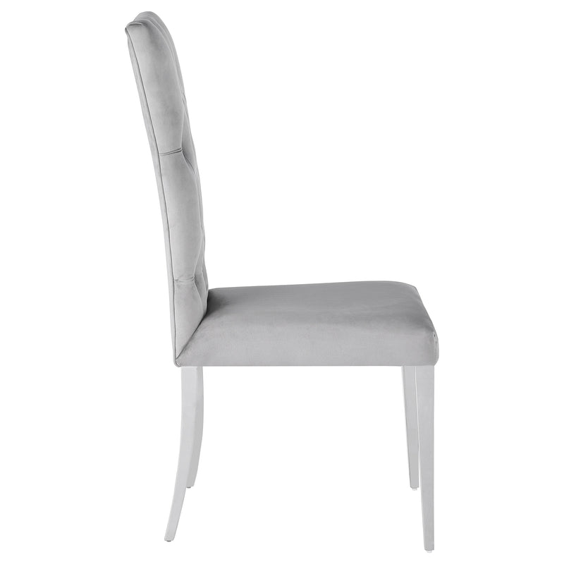 Kerwin Velvet Upholstered Dining Side Chair Grey (Set of 2)