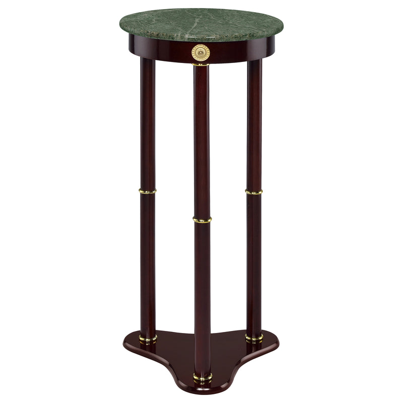 Edie Round Marble Top Plant Stand Merlot