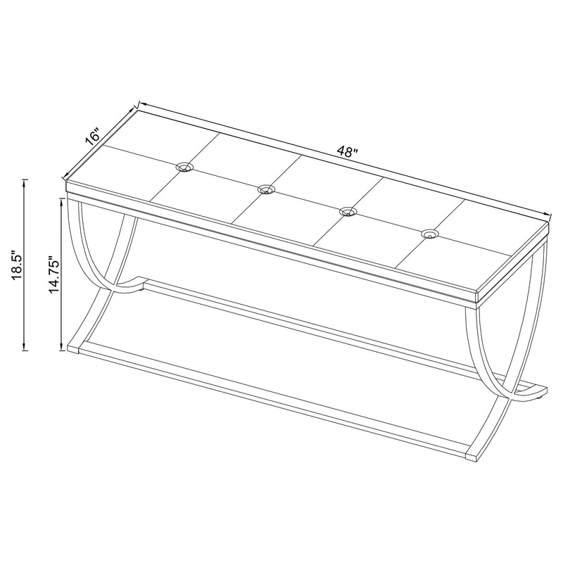 Walton Leatherette Upholstered Tufted Accent Bench White