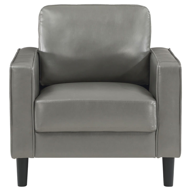 Ruth Upholstered Track Arm Accent Chair Grey