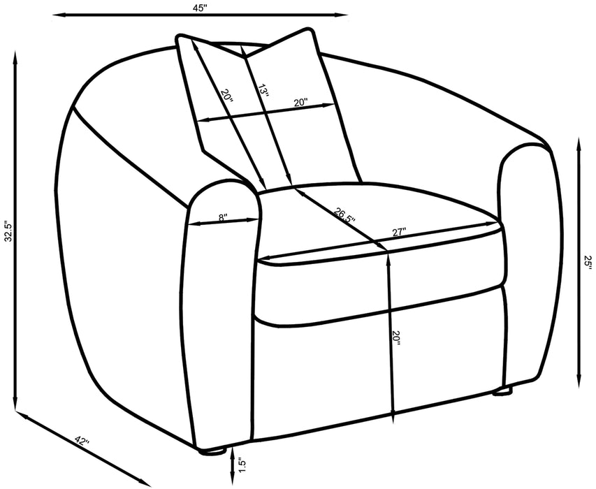 Isabella Faux Sheepskin Upholstered Accent Chair Natural