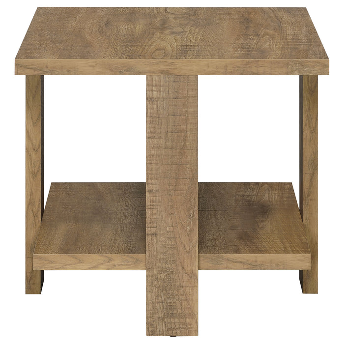 Dawn Square Engineered Wood End Table Mango Brown