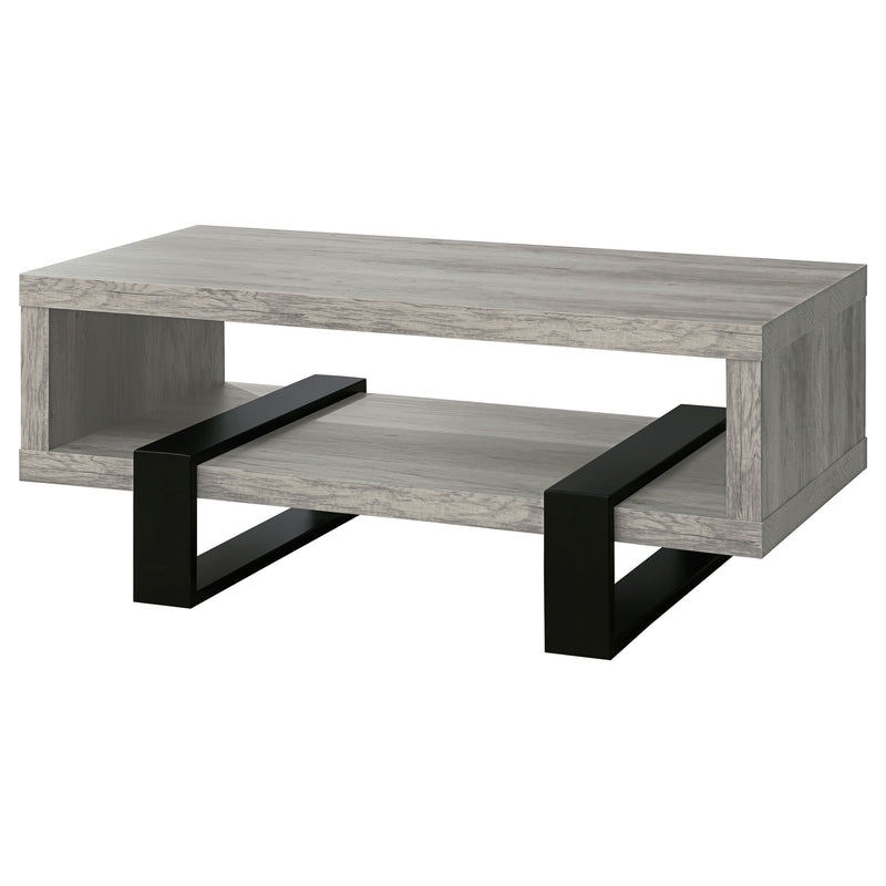 Dinard Engineered Wood Cocktail Coffee Table Grey Driftwood