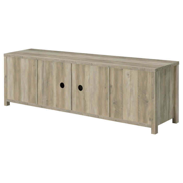 Madra 2-door Engineered Wood 79-inch TV Stand Distressed Pine