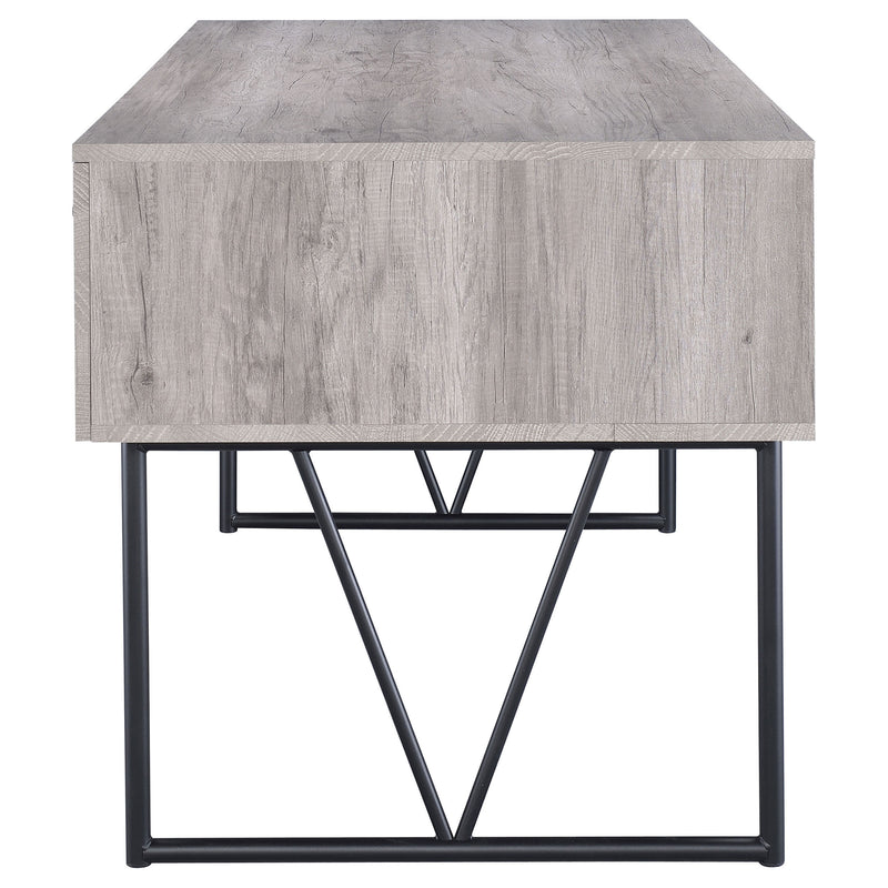 Analiese 63-inch 4-drawer Writing Desk Grey Driftwood