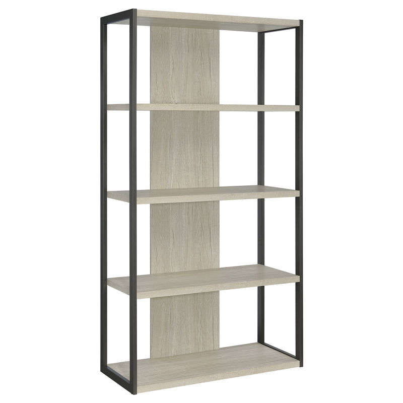 Loomis 72-inch 4-shelf Bookshelf Whitewashed Grey