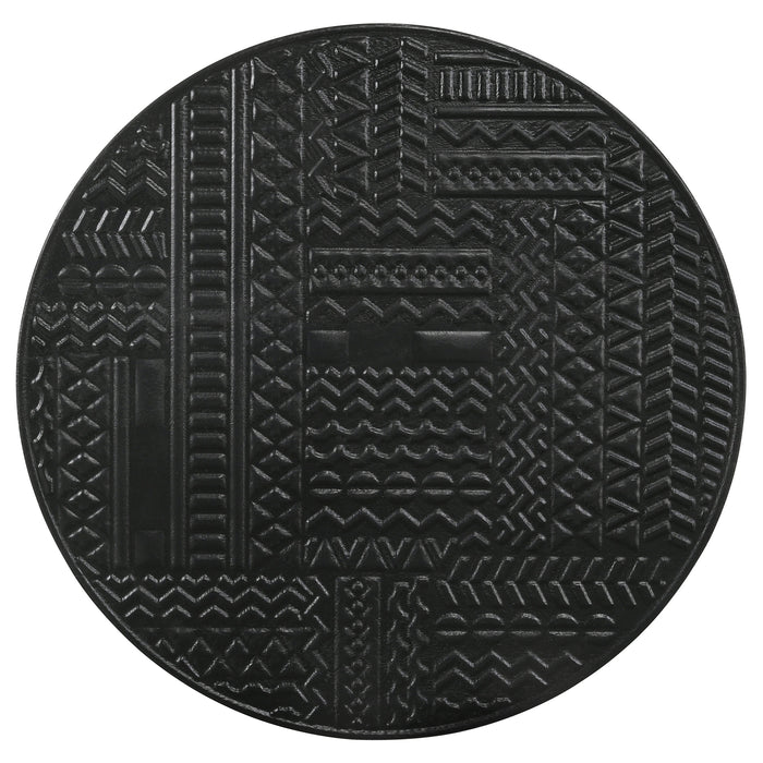 Loannis 2-piece Round Mango Wood Nesting Table Matte Black