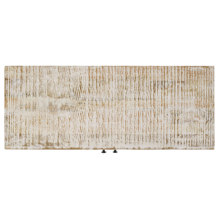 Eileen 2-door Wood Storage Accent Cabinet White Washed